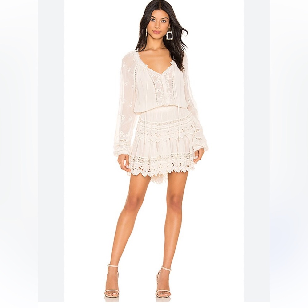 LoveShackFancy Popover Dress in Cream